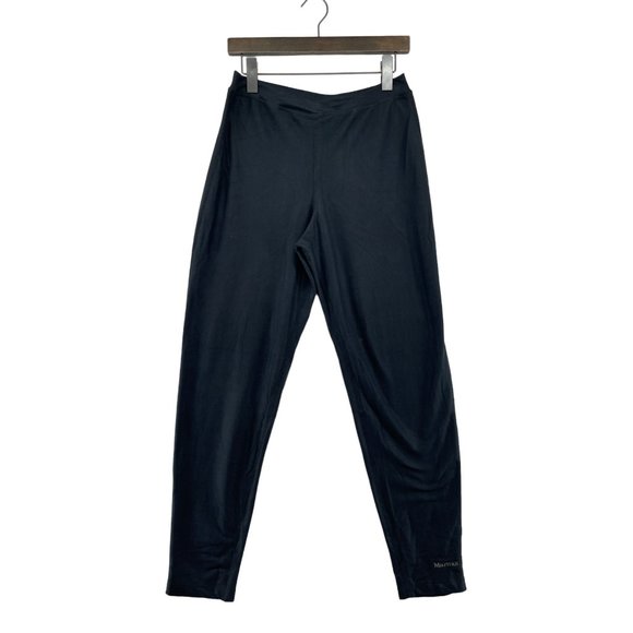 Marmot Womens Thermal Base Layer Pants Size Large Black Ferness Bottom 1218 NEW - Picture 1 of 8